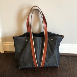 Vince handbag- denim with leather straps